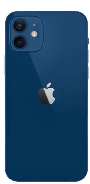free iphone 12 back view with apple logo.